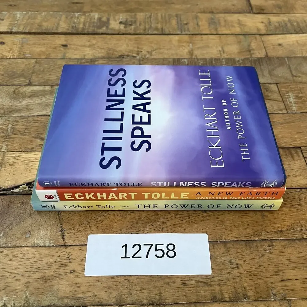 Eckhart Tolle 3 Book Lot Practicing Spiritual Self Help